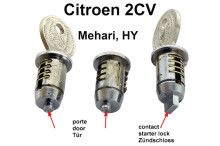 Sada vložky zámku dveří a spínačky - 2CV, Mehari, HY