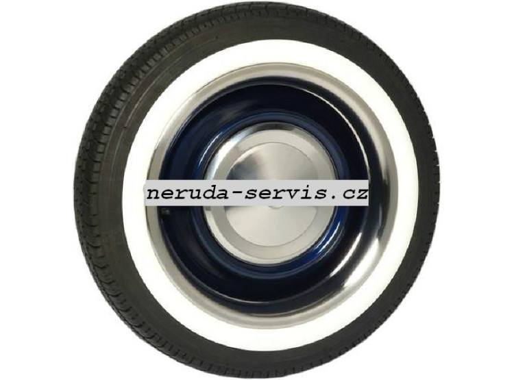 Sada nerez lemů s bílým mezikružím pro 15" kola - 4ks