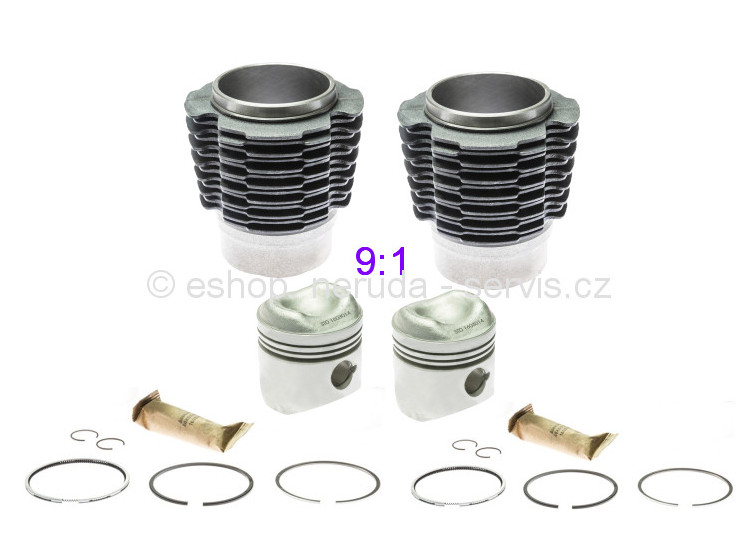 Sada pístů a válců pro motor 602ccm, (597ccm) 9:1