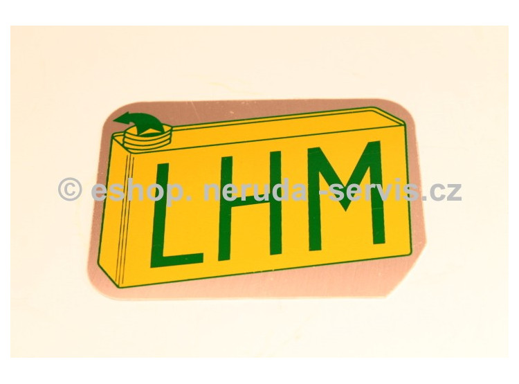 Nálepka na rezervoár LHM - "LHM"