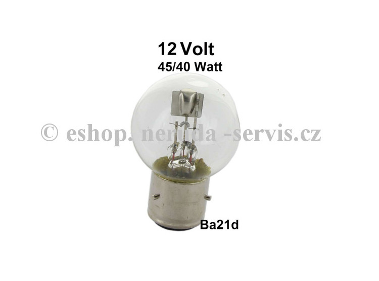 Žárovka hlavního světlometu BA21d - 12 V, 45/40 W