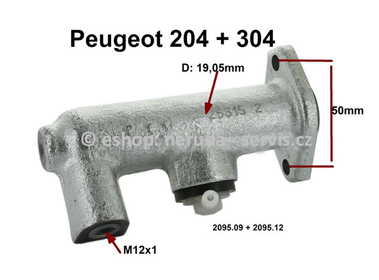 Hlavní válec spojky - P 204/304