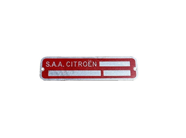 Typový štítek motoru S.A.A. Citroen