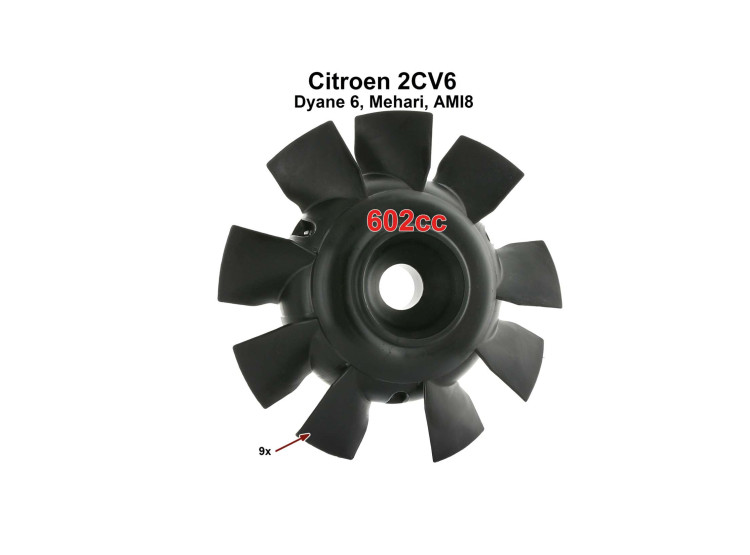 Plastová vrtule chlazení 9 listů - Motor 602ccm