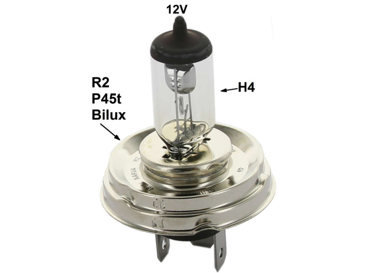 Žárovka hlavního světlometu halogenová s asymetrickou paticí 12V 60/55W