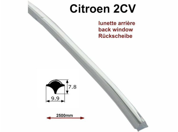 Klínek k těsnění oken - chrom 2,5M