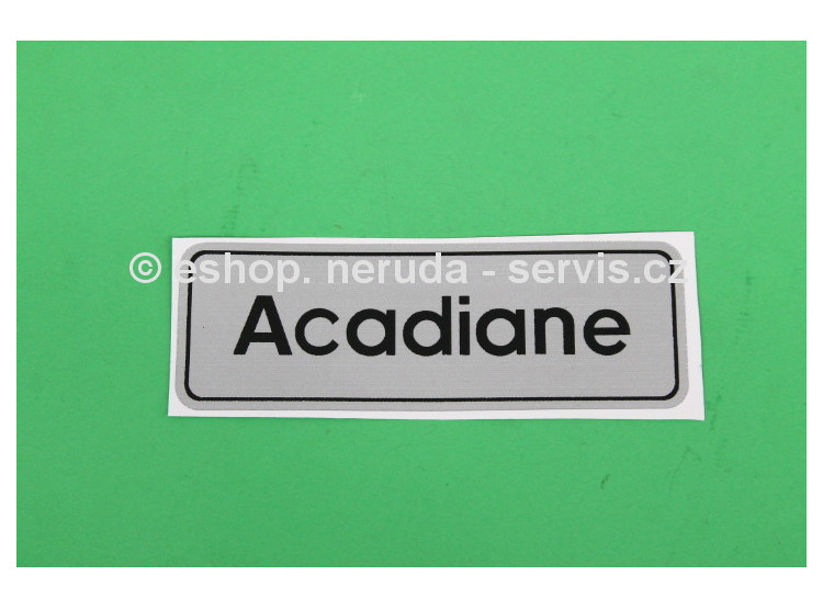 Typový štítek Acadiane